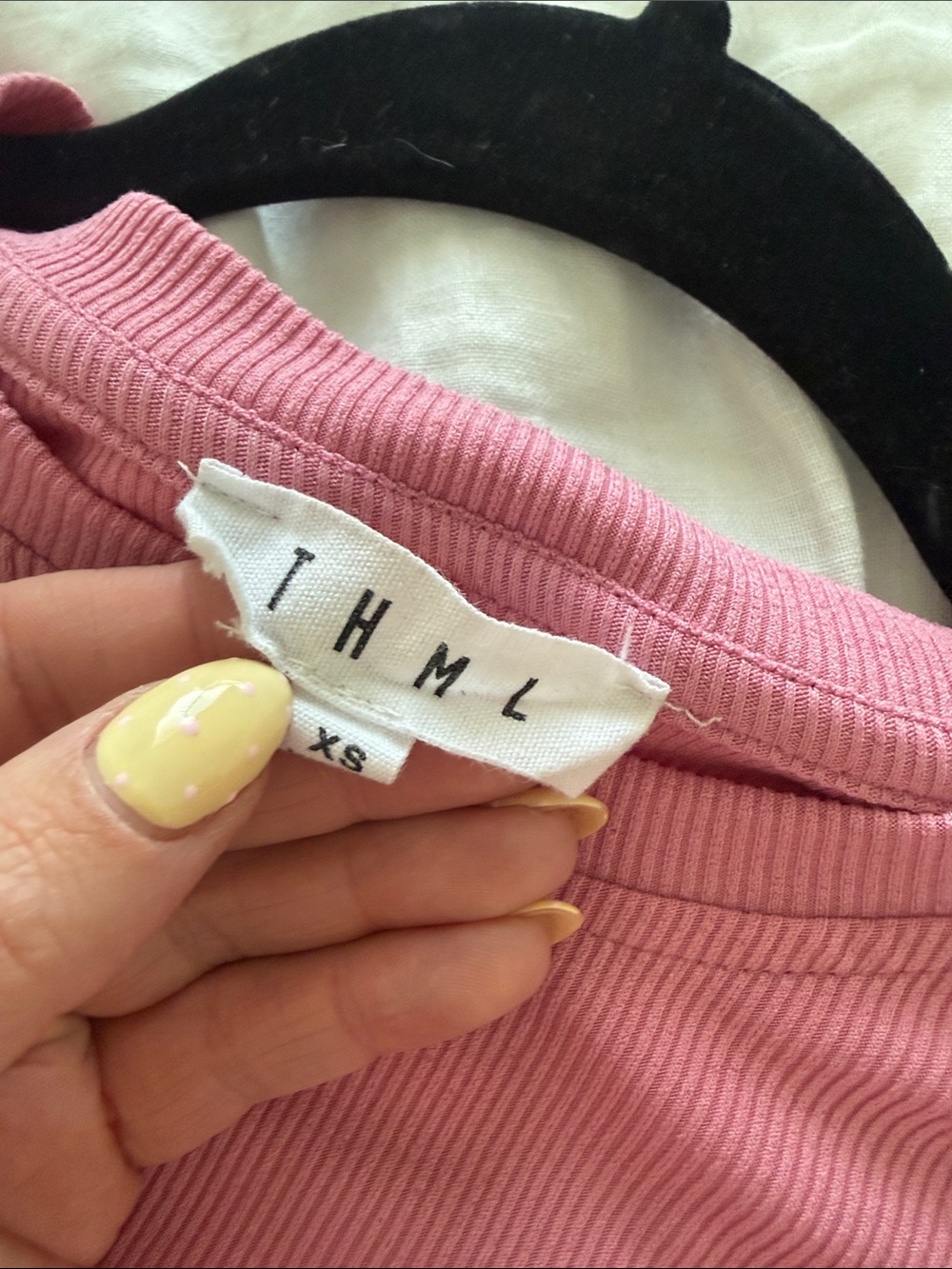 THML Dusty Rose Ribbed Tank Top - Picture 2 of 2